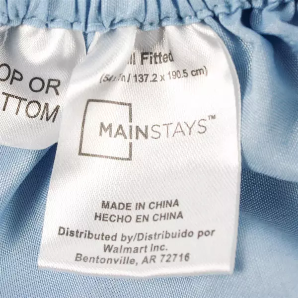 Lot Of 4 Mainstays Full Sheet Set (Fitted, Flat, 2 Pillowcases) Solid Light Blue