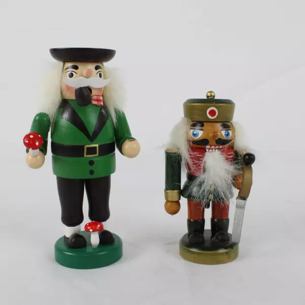 Lot of 2 Decorative Nutcrackers Christmas Holiday Figurines Collectibles