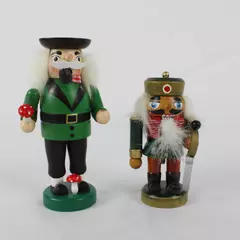 Lot of 2 Decorative Nutcrackers Christmas Holiday Figurines Collectibles