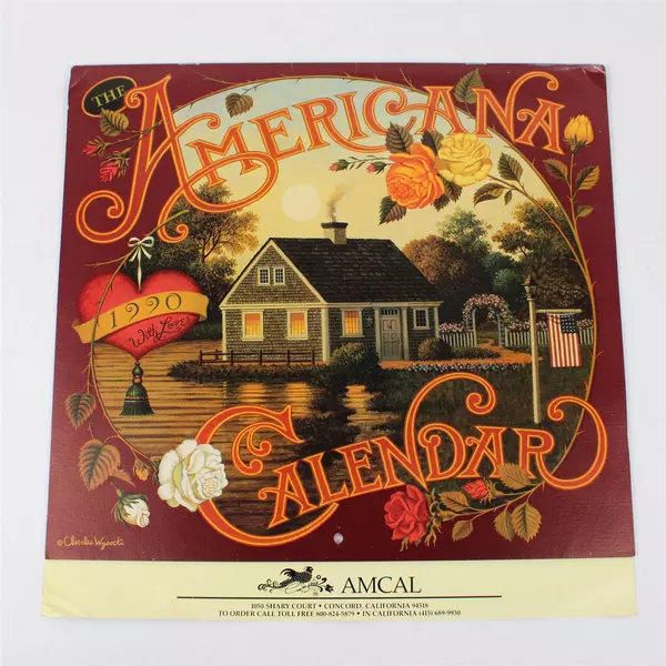 Vintage Amcal Inc 1990 The Americana Calendar Designed by Charles Wysocki
