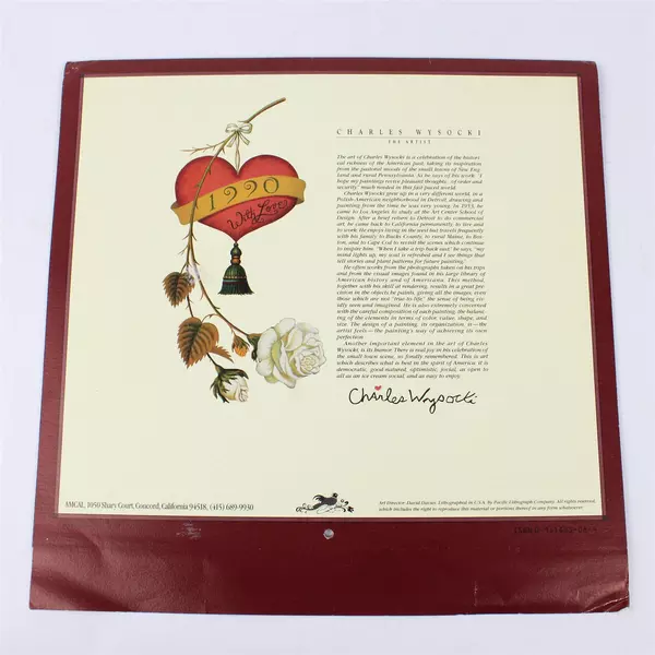 Vintage Amcal Inc 1990 The Americana Calendar Designed by Charles Wysocki