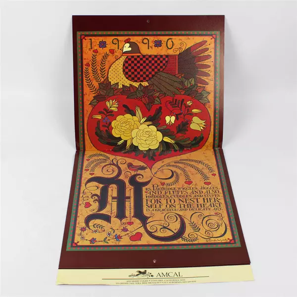 Vintage Amcal Inc 1990 The Americana Calendar Designed by Charles Wysocki