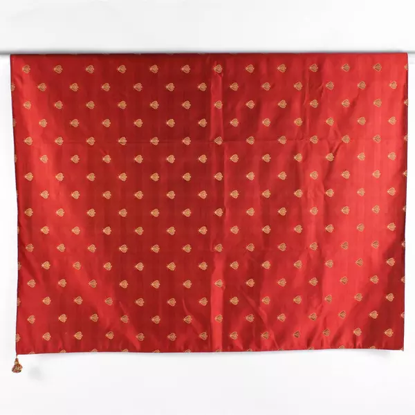 Unbranded Red Tablecloth Embroidered Orange Moth/Insect 58" x 54"