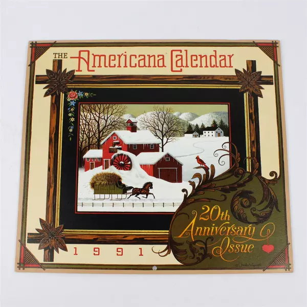 Vintage 1991 The Americana Calendar by Charles Wysocki 20th Anniversary Issue