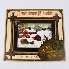 Vintage 1991 The Americana Calendar by Charles Wysocki 20th Anniversary Issue