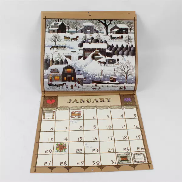 Vintage 1991 The Americana Calendar by Charles Wysocki 20th Anniversary Issue