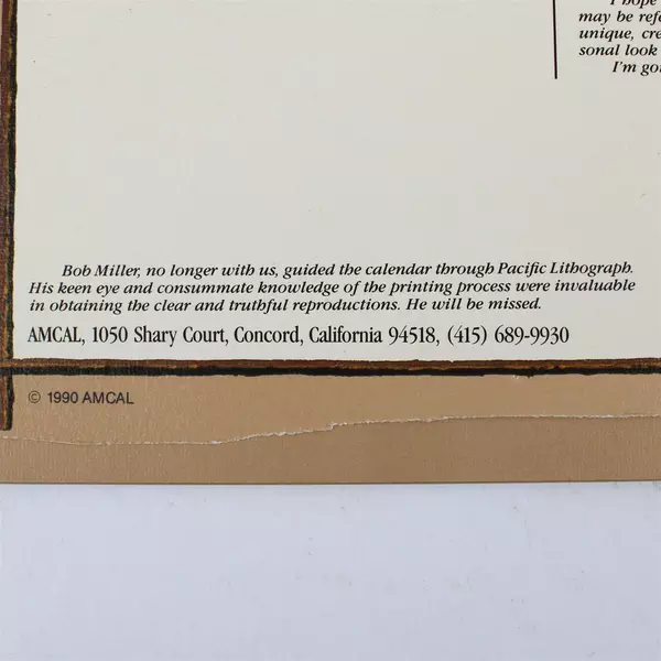 Vintage 1991 The Americana Calendar by Charles Wysocki 20th Anniversary Issue