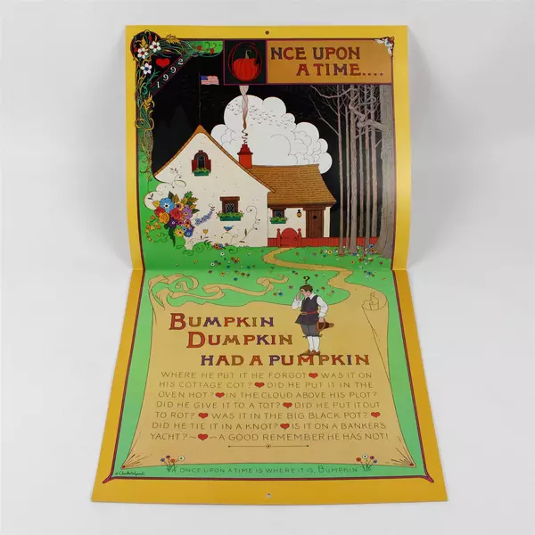 Vintage 1992 The Americana Calendar Designed by Charles Wysocki