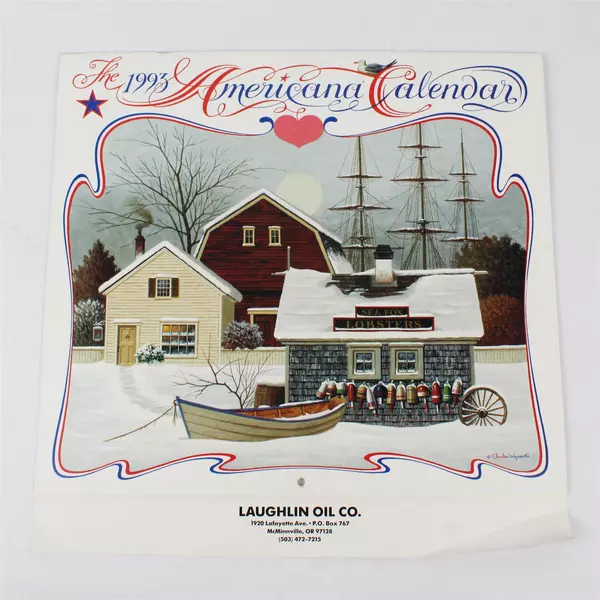 Vintage 1993 The Americana Calendar Designed by Charles Wysocki