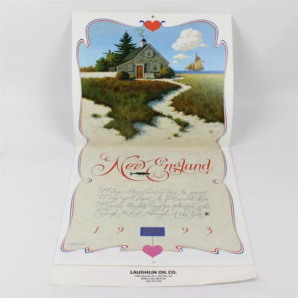 Vintage 1993 The Americana Calendar Designed by Charles Wysocki