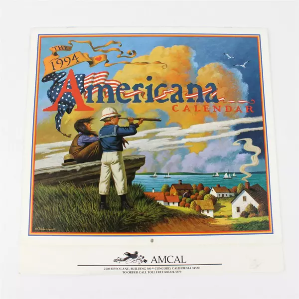 Vintage 1994 The Americana Calendar Designed by Charles Wysocki