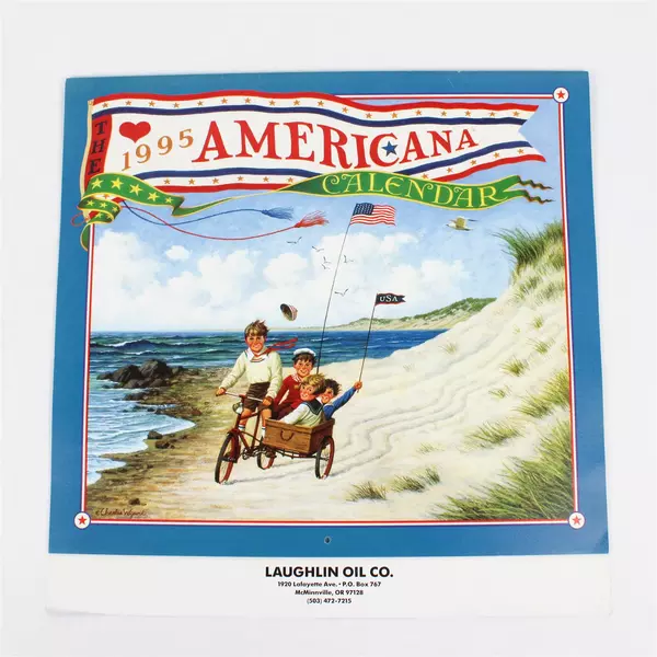 Vintage 1995 The Americana Calendar Designed by Charles Wysocki