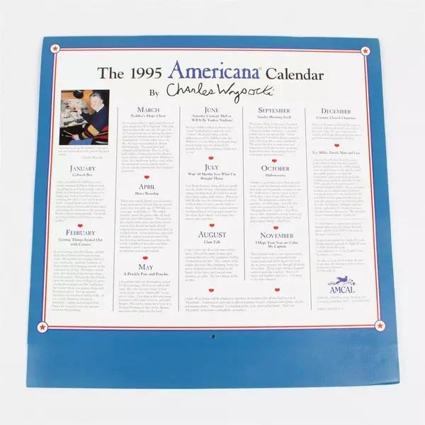 Vintage 1995 The Americana Calendar Designed by Charles Wysocki