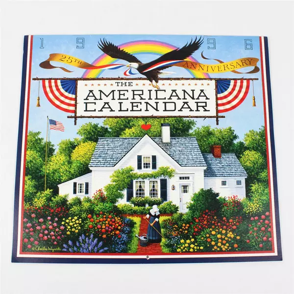 Vintage 1996 The Americana Calendar by Charles Wysocki 25th Anniversary Issue