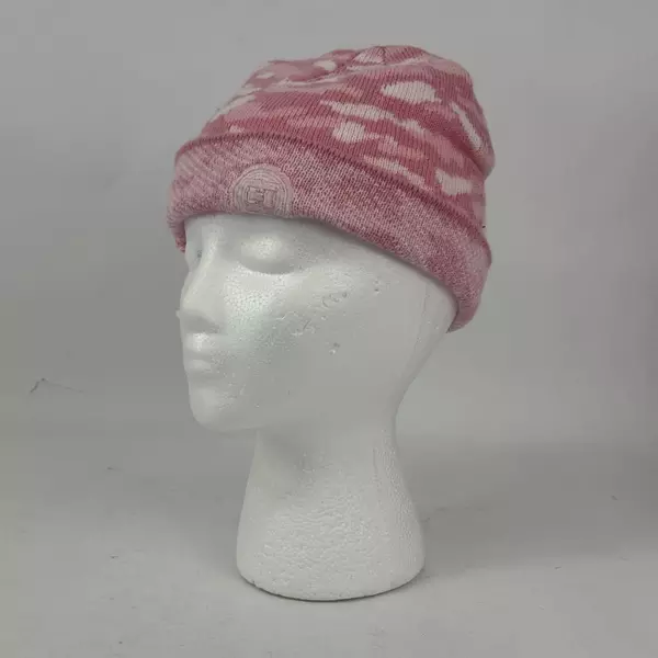 Pink Camo Beanie Tri-Color with Embroidered H Logo Port & Co.