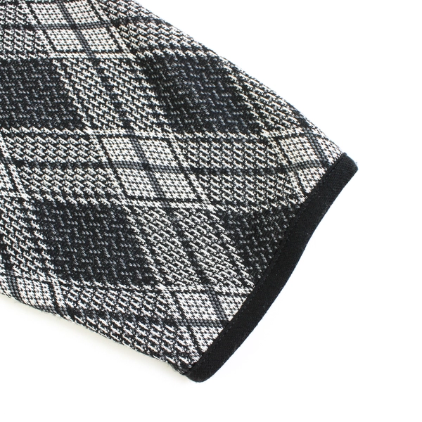 Vintage Surf and Turf of California Black and White Argyle Cardigan Women's 24