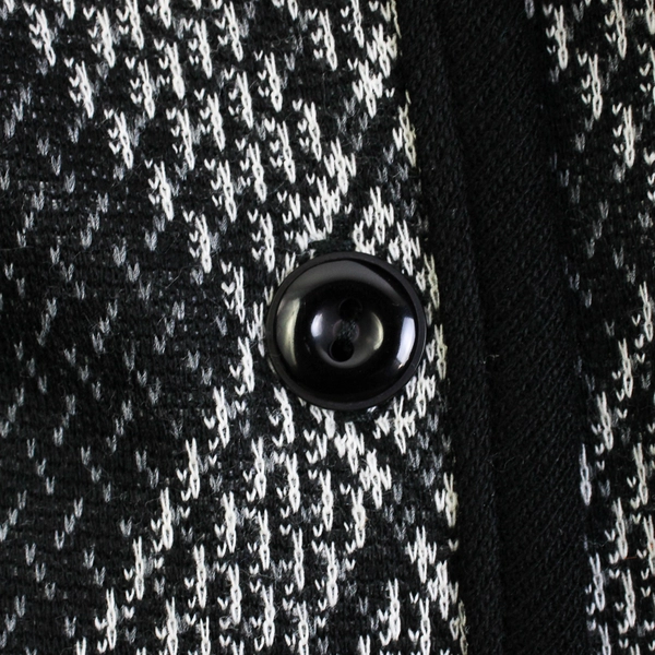 Vintage Surf and Turf of California Black and White Argyle Cardigan Women's 24