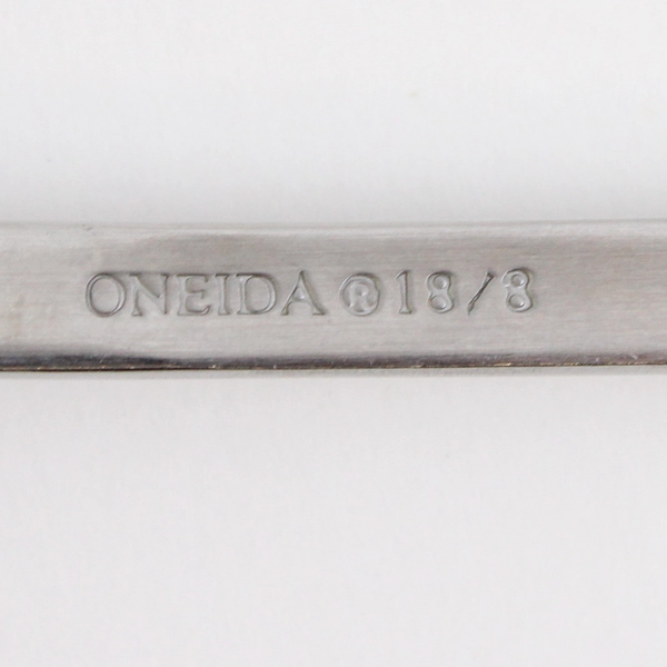 Lot Of 5 Oneida Silver Emma (Stainless, Satin) Oval Dinner Forks 8" Long