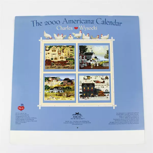 Vintage Charles Wysocki The 2000 Americana Calendar 