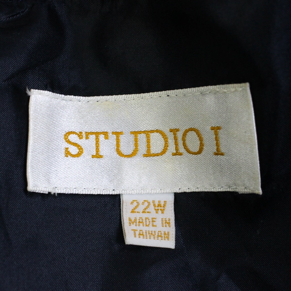 NWT Studio I Beaded Navy Blue Shift Midi Dress Women's Size 22W