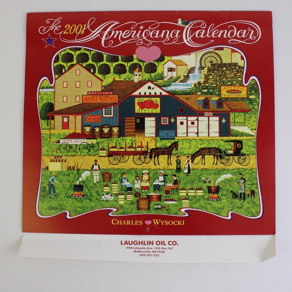 Vintage Charles Wysocki The 2001 Americana Calendar 