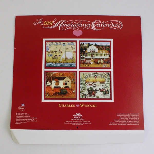 Vintage Charles Wysocki The 2001 Americana Calendar 