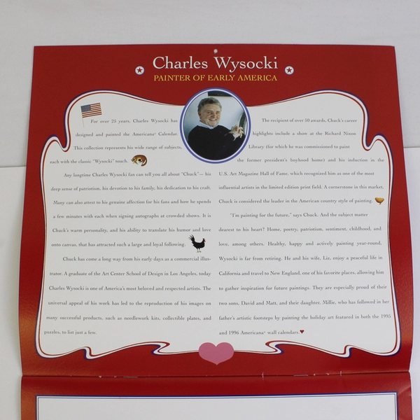 Vintage Charles Wysocki The 2001 Americana Calendar 