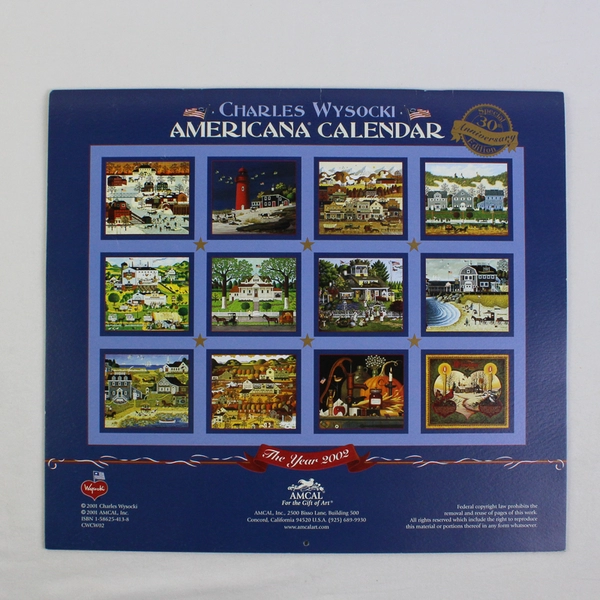 Vintage Charles Wysocki Americana Calendar 2002