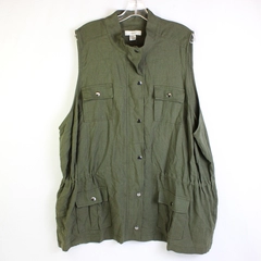 CJ Banks Army Green Vest Women's Size 3X