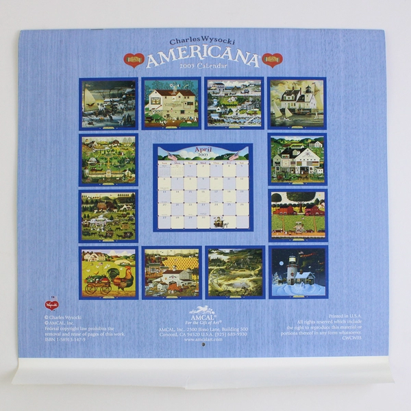 Vintage Charles Wysocki Americana Calendar 2003