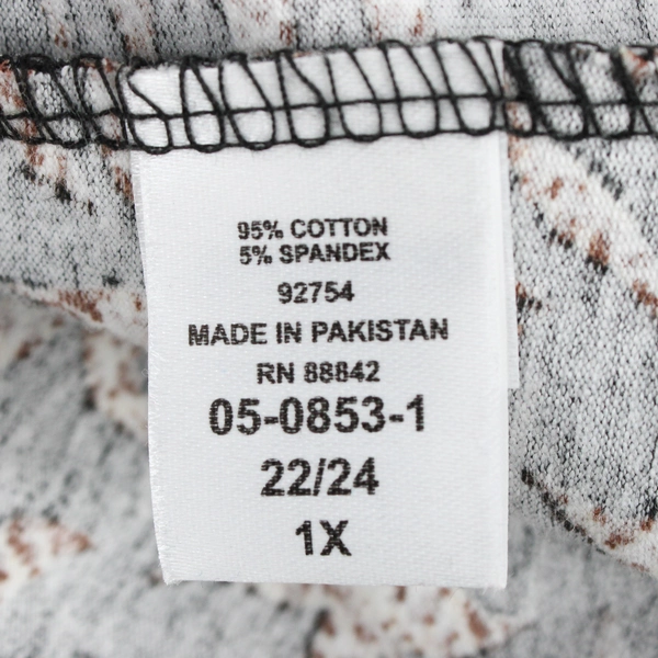 Ellos Brown & Black Floral Pattern Sleeveless Maxi Shift Dress Women's 22/24 1X