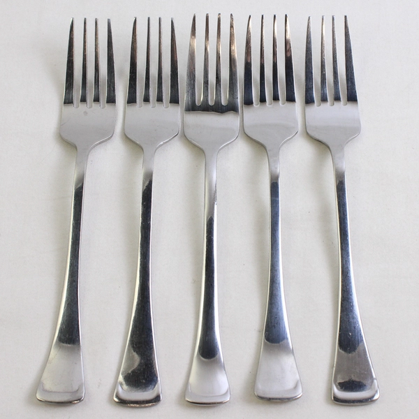 Lot Of 5 Oneida Silver Emma (Stainless) Dinner Forks 8" Long