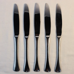 Lot Of 5 Oneida Silver Emma (Stainless) Dinner Knives 9.5" Long