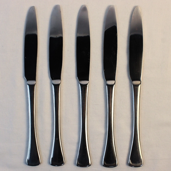 Lot Of 5 Oneida Silver Emma (Stainless) Dinner Knives 9.5" Long