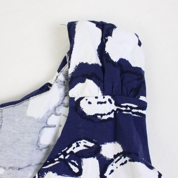 Woman Within Navy Blue & White Hibiscus Print Sundress Women's 1X 22/24