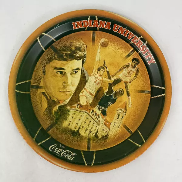 Vintage 1976 Indiana University NCAA Champions Coca-Cola Tin Tray