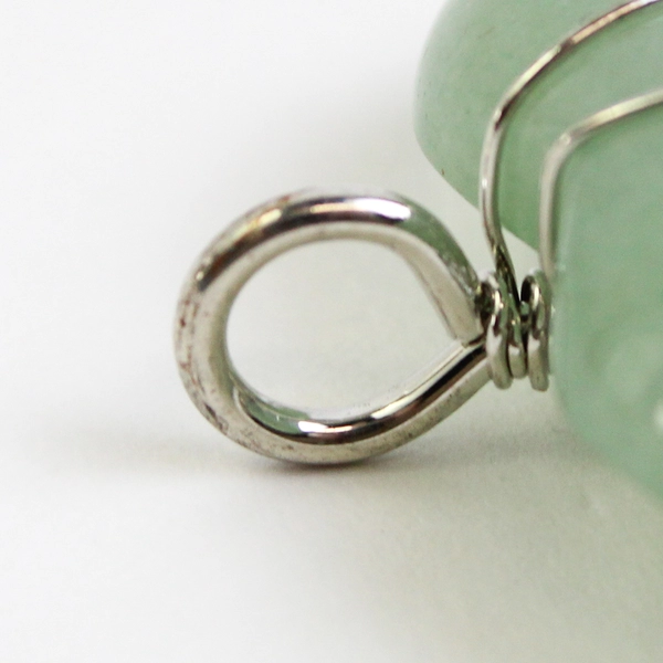 Wire Wrapped Green Aventurine Tree of Life Heart Pendant