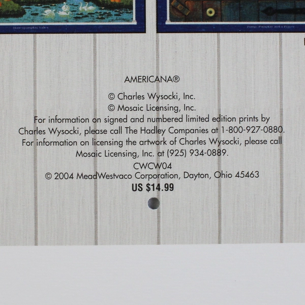 Unique Collectible Charles Wysocki Americana Calendar 2005
