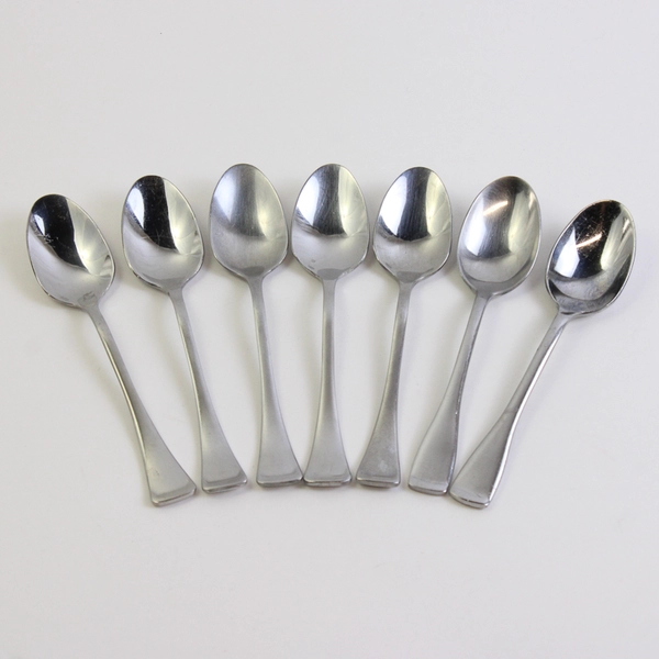 Lot Of 7 Oneida Silver Emma (Stainless) Teaspoons 6.5" Long