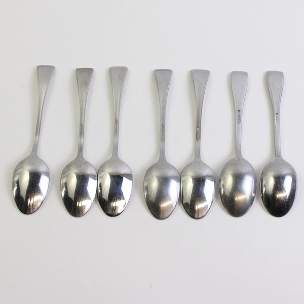 Lot Of 7 Oneida Silver Emma (Stainless) Teaspoons 6.5" Long