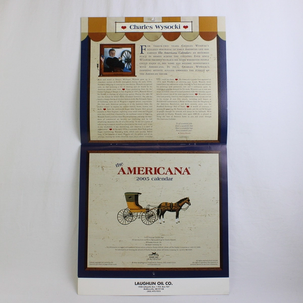 2005 Unique Collectible Charles Wysocki Americana Calendar
