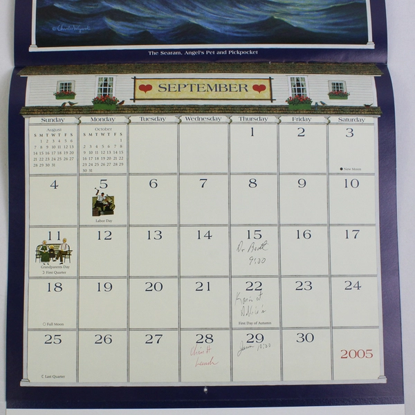 2005 Unique Collectible Charles Wysocki Americana Calendar