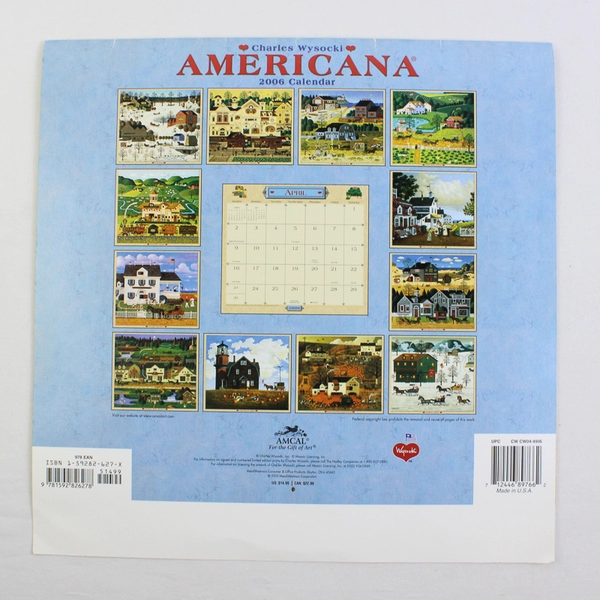 Unique Collectible Charles Wysocki Americana Calendar 2006