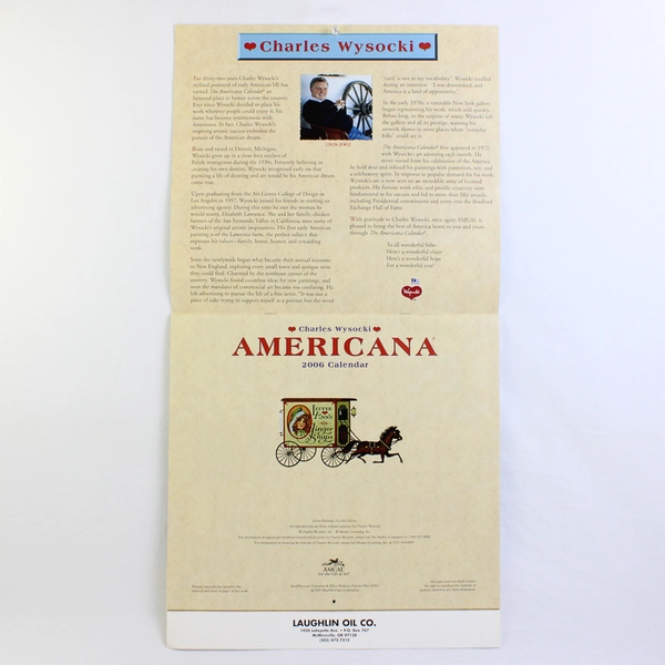 Unique Collectible Charles Wysocki Americana Calendar 2006