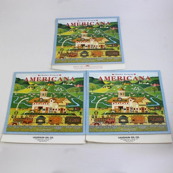 Lot of 3 Unique Collectible Charles Wysocki Americana Calendar From 2006