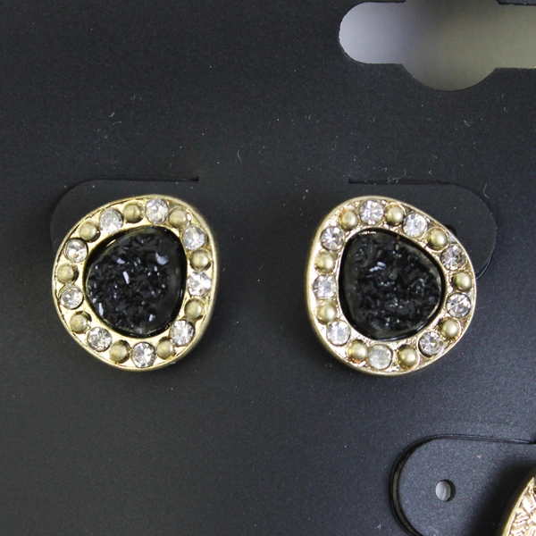 Set of 2 Apt. 9 Rhinestone Gold-Tone Stud Earrings