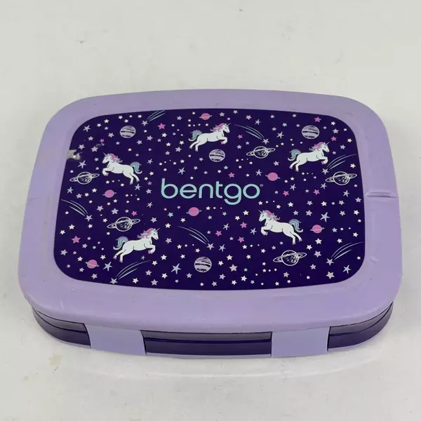 5 Compartment Bentgo Kids Durable And Leak-Proof Lunch Box Purple W/ Unicorns