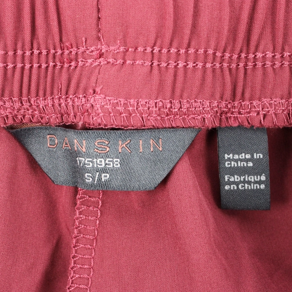 Danskin Athletic Red Shorts Lounge Drawstring Cuffed Hem Women's S/P FLAW