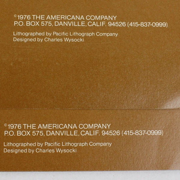 Lot of 2 Vintage The Americana Calendar 1977 Designed by Charles Wysocki 