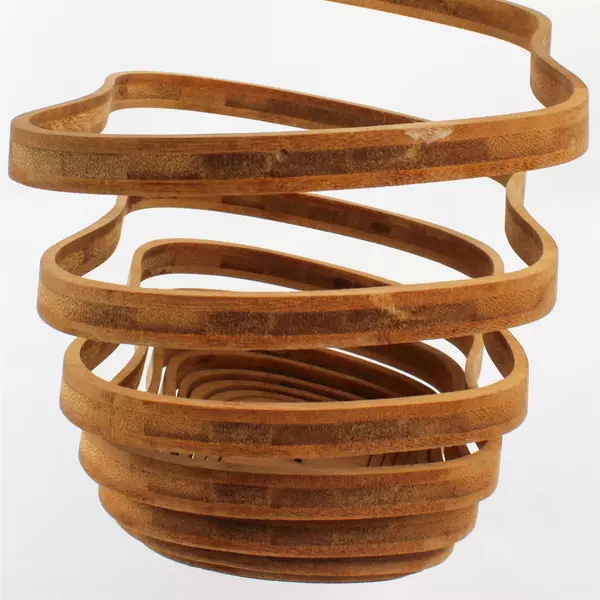 Unbranded Foldable/Collapsible Bamboo Wooden Apple Shaped Fruit Basket